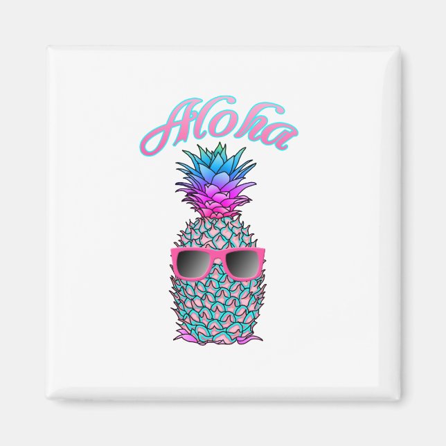 Imã Aloha Havaiana Colorida (Frente)