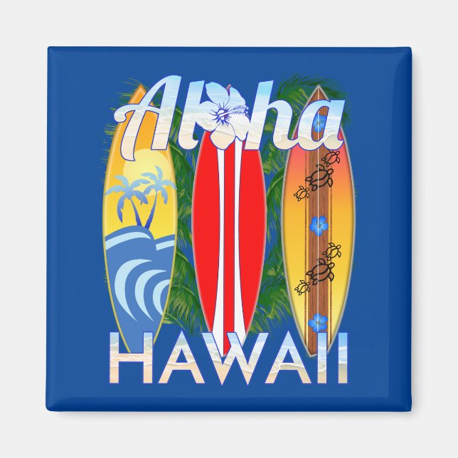 Imã Aloha Hawaii Islands Surfing (Frente)