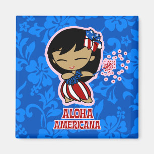Imã Aloha Honys Firecracker Hula Girl Magnets
