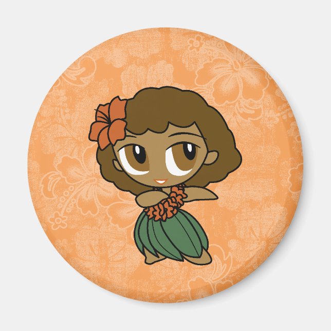 Imã Aloha Honys Hula Girl Hibiscus Magnets (Frente)