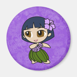 Imã Aloha Honys Hula Girl Hibiscus Magnets