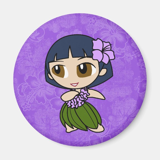 Imã Aloha Honys Hula Girl Hibiscus Magnets (Frente)