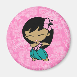 Imã Aloha Honys Hula Girl Hibiscus Magnets