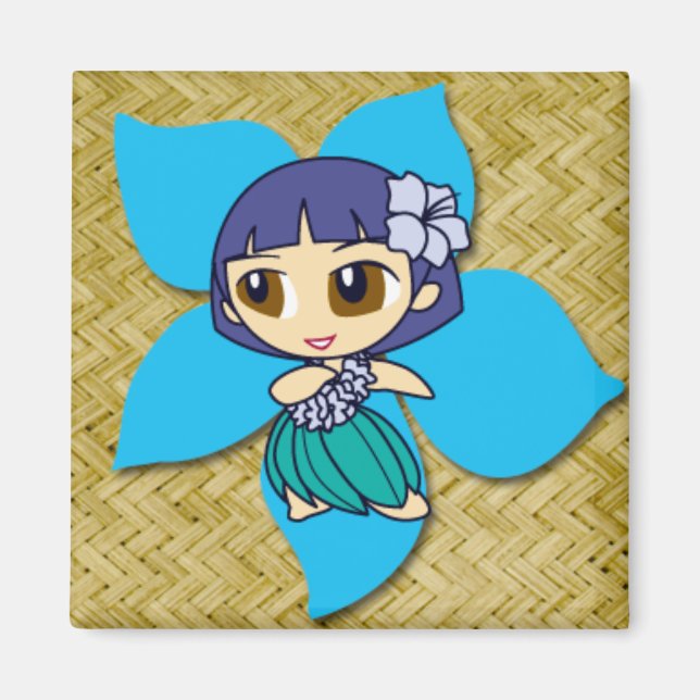 Imã Aloha Honys Hula Girl Magnets (Frente)