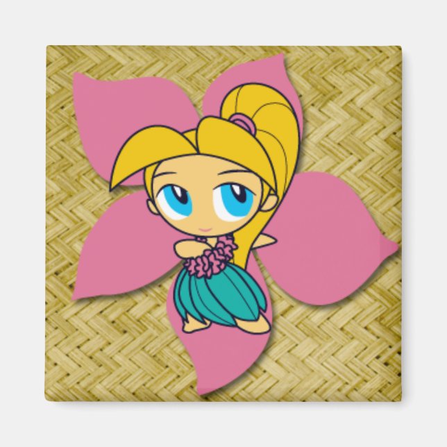Imã Aloha Honys Hula Girl Magnets (Frente)