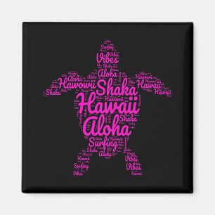 Imã Aloha I Love Hawaii Sea Turtles Shaka Surfing Vibe