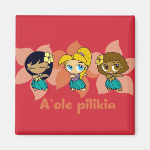 Imã "Aloha ímã das meninas de hula dos méis" no