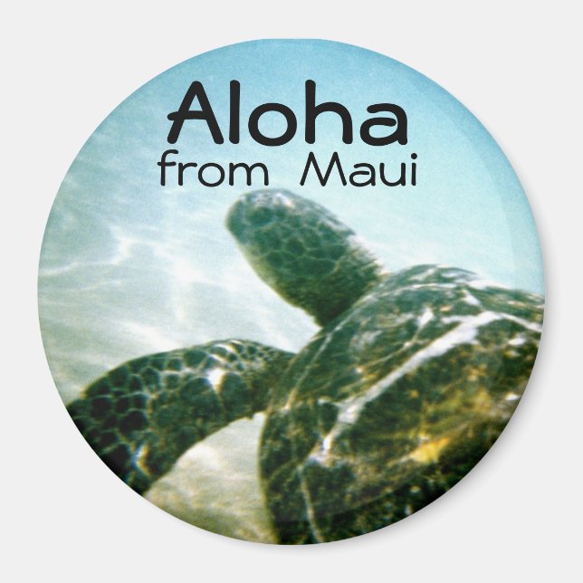 Imã Aloha Maui Sea Turtle (Frente)