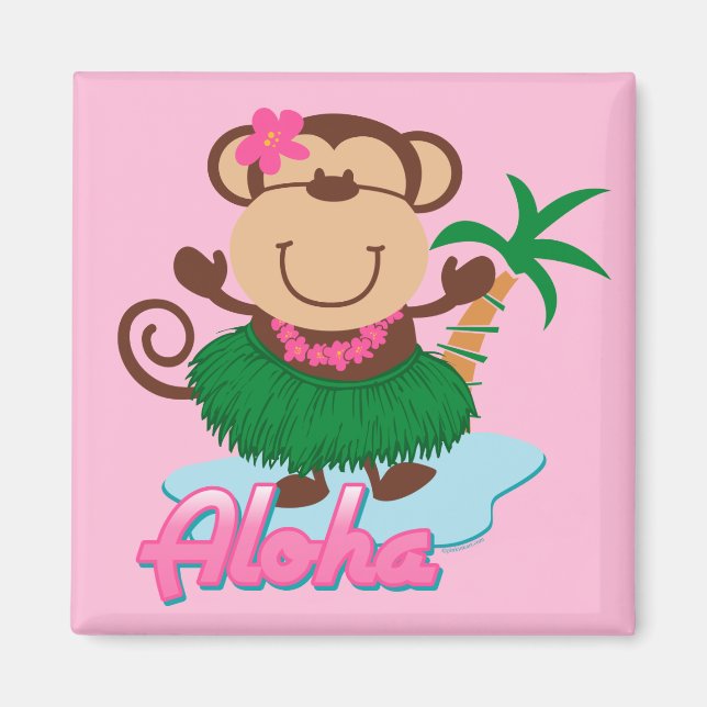 Imã Aloha Monkey Magnet (Frente)