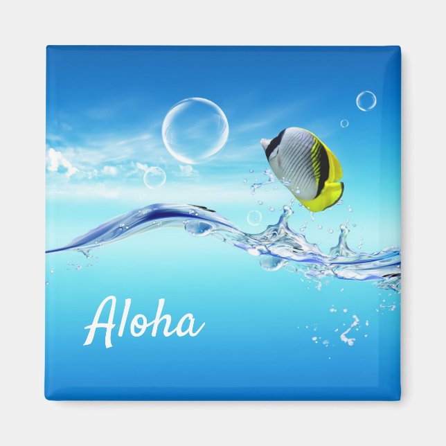 Imã Aloha Peixe Tropical Magnet (Frente)