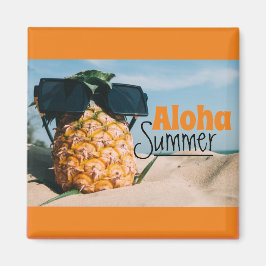 Imã Aloha Summer - Magnet Quadrado
