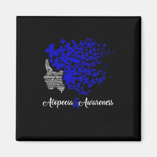 Imã Alopecia Sensibilização Cabelo Azul Fita Perda Bor