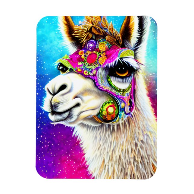 Ímã Alpaca cósmica (Vertical)