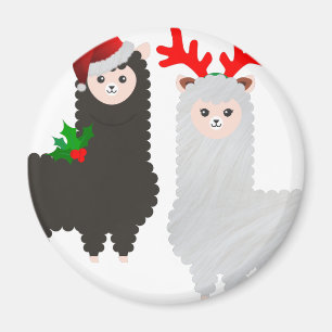 Imã alpacas de renas de natal