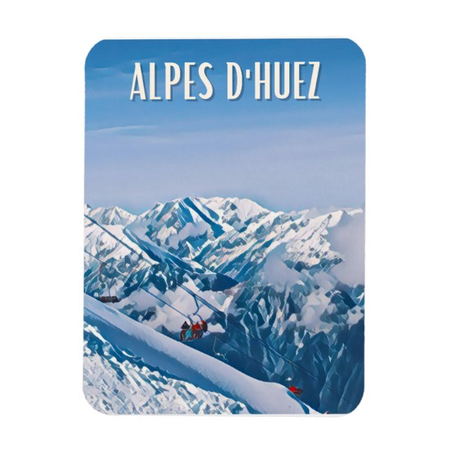 Ímã Alpe d'Huez Station de ski (Vertical)
