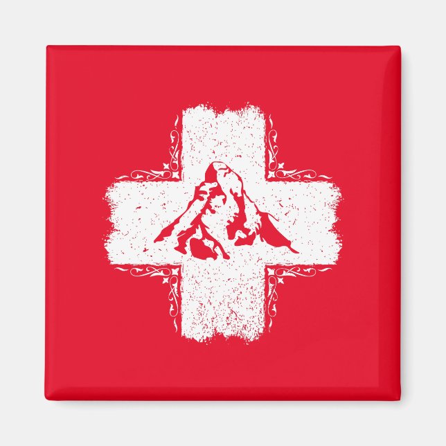 Imã Alpes Suíços Matterhorn - Suiça (Frente)