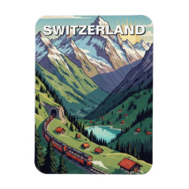 Ímã Alpes Suíços Viagem Suíça
