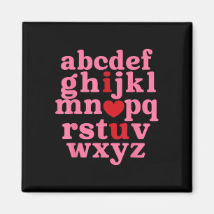 Imã Alphabet Abc Eu Te Amo Um Dia de os namorados Engr