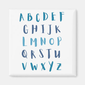Imã Alphabet Blue ABC Crianças Frigorífico