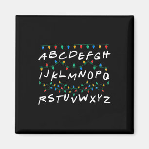 Imã Alphabet Christmas Lights Family Matando pijamas