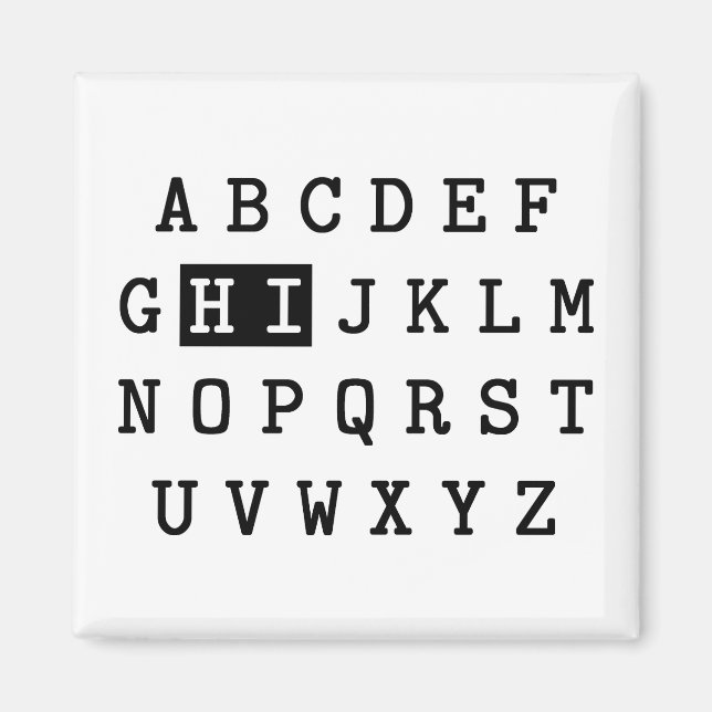 Imã Alphabet Hi (Frente)