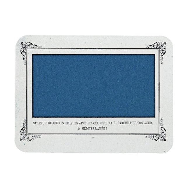 Ímã Alphonse Allais, April Fools, Blue, Abstrato Art (Horizontal)