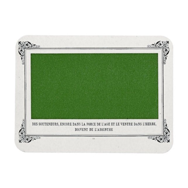Ímã Alphonse Allais, April Fools, Green, Abstrato Art (Horizontal)