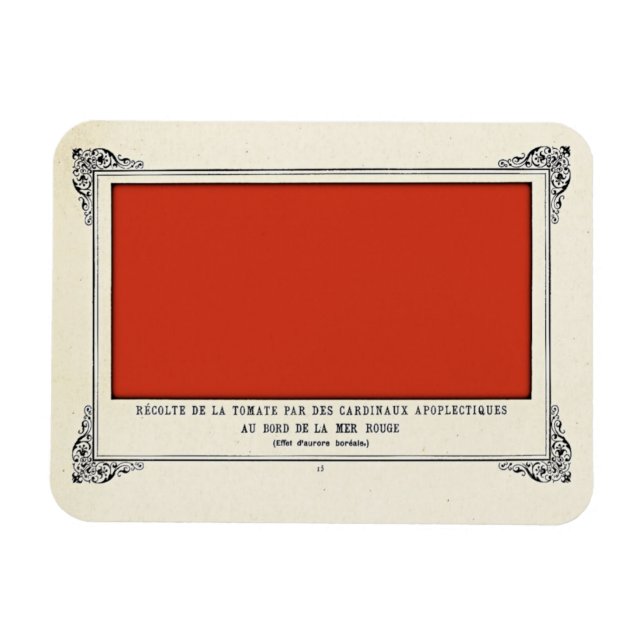 Ímã Alphonse Allais, April Fools, Red, Abstrato Art (Horizontal)