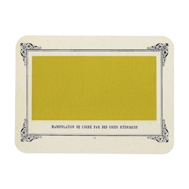 Ímã Alphonse Allais, April Fools, Yellow, Abstrato Art (Horizontal)