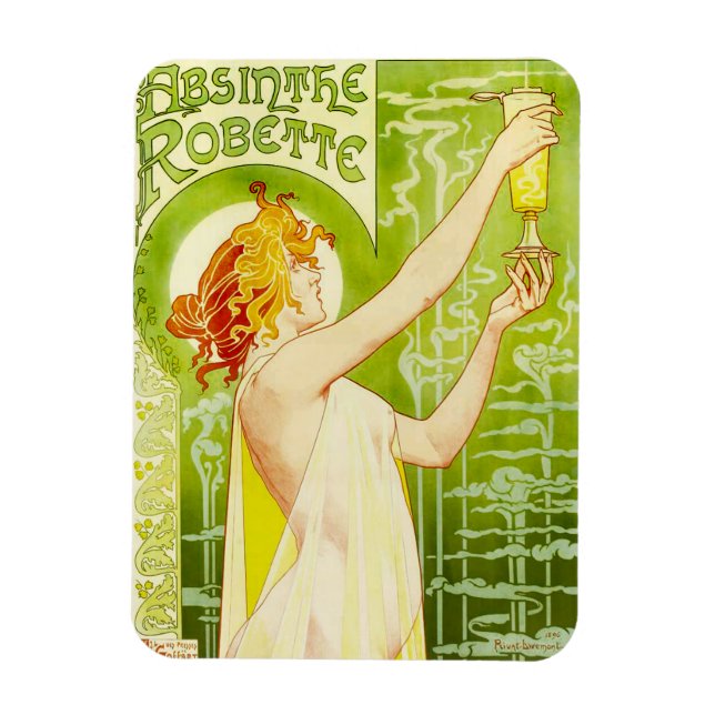 Ímã Alphonse Mucha Absinthe Robette (Vertical)