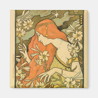 Imã Alphonse Mucha Art Deco