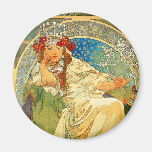 Imã Alphonse Mucha Art Nouveau Princess Hyacinth