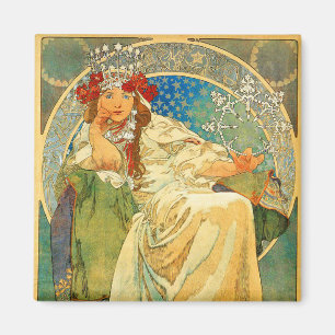 Imã Alphonse Mucha Art Nouveau Princess Hyacinth