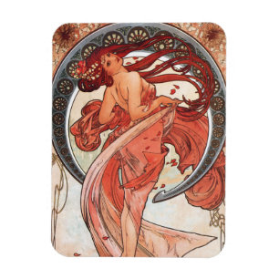 Ímã Alphonse Mucha Dance 1898 Art Nouveau Vintage
