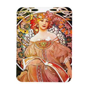 Ímã Alphonse Mucha Daydream Vintage Arte Nouveau