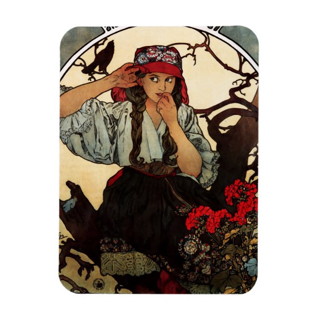 Ímã Alphonse Mucha Moravian Professores Choir Magnet (Vertical)