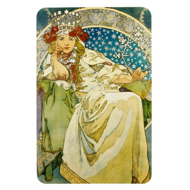Ímã Alphonse Mucha Princess Hyacinth Art Nouveau (Vertical)
