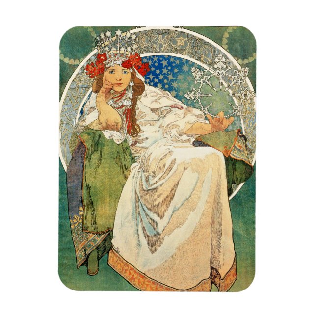 Ímã Alphonse Mucha Princess Hyacinth Magnet (Vertical)
