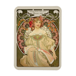 Ímã Alphonse Mucha Rêverie DaydreC0878 Art Nouveau