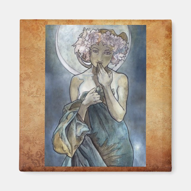 Imã Alphonse Mucha ~ The Moon Magnet (Frente)