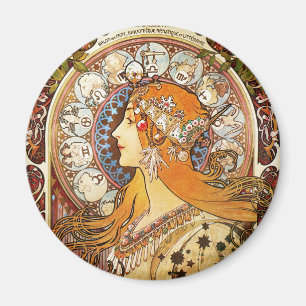 Imã Alphonse Mucha Zodiac