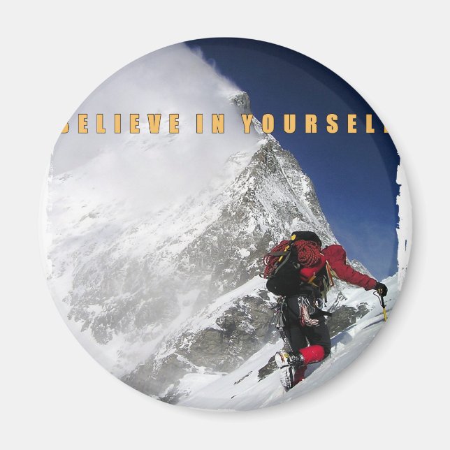 Imã Alpinista motivacional (Frente)