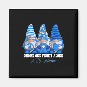 Imã Als Consciência Mês das Gnomias de Fita Azul Supor