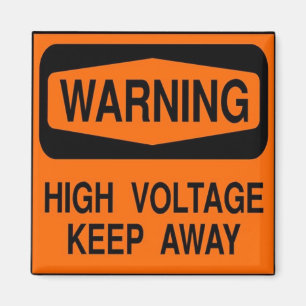 Imã alta tensão de advertência