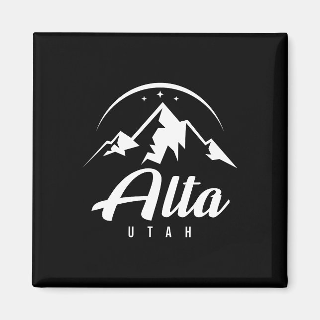 Imã Alta Utah Ski Resort Ski Snowboard (Frente)