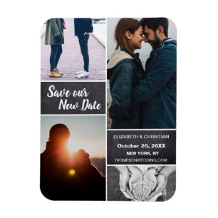 Ímã Alterar a data Salvar nossa nova foto de casamento