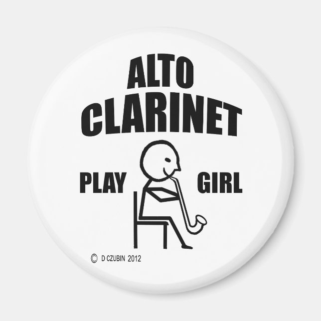 Imã Alto Clarinet Play Girl (Frente)
