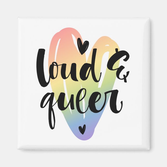 Imã Alto e superior| Coração de Aquarela (Frente)