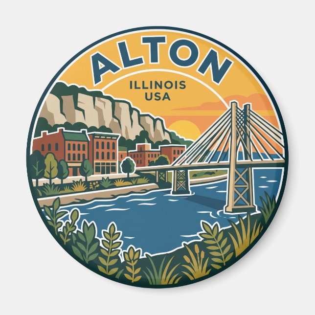 Imã Alton Illinois EUA (Frente)