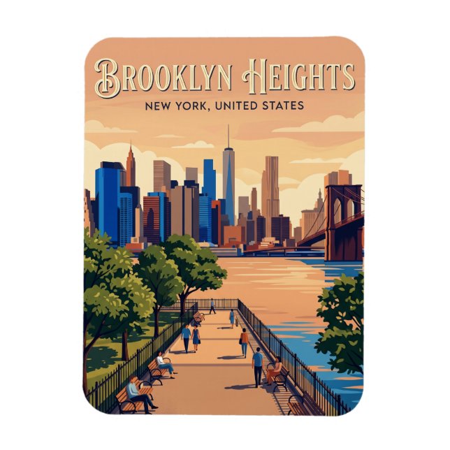 Ímã Alturas do Brooklyn Nova York (Vertical)